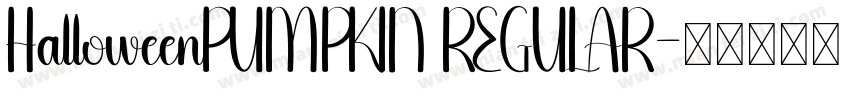 HalloweenPUMPKIN REGULAR字体转换